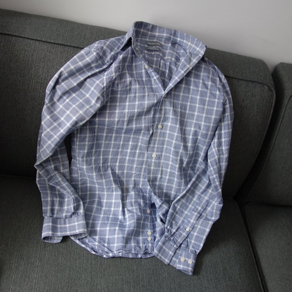 Michael Kors Button Down MK Slim Fit Dress Shirt Size 14.5 32/33